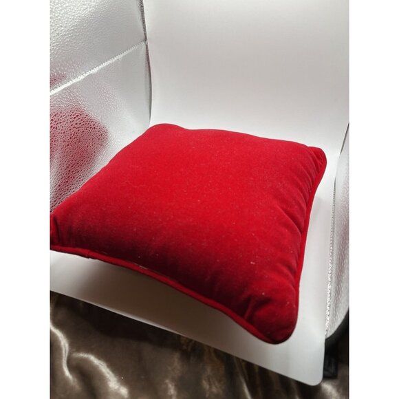 Vintage Needlepoint Xmas Santa Hand Embroidered Wool & Velvet Pillow NICE - Picture 15 of 15